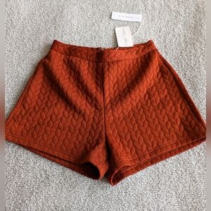 Gilli High Waist Quilted Rust Shorts